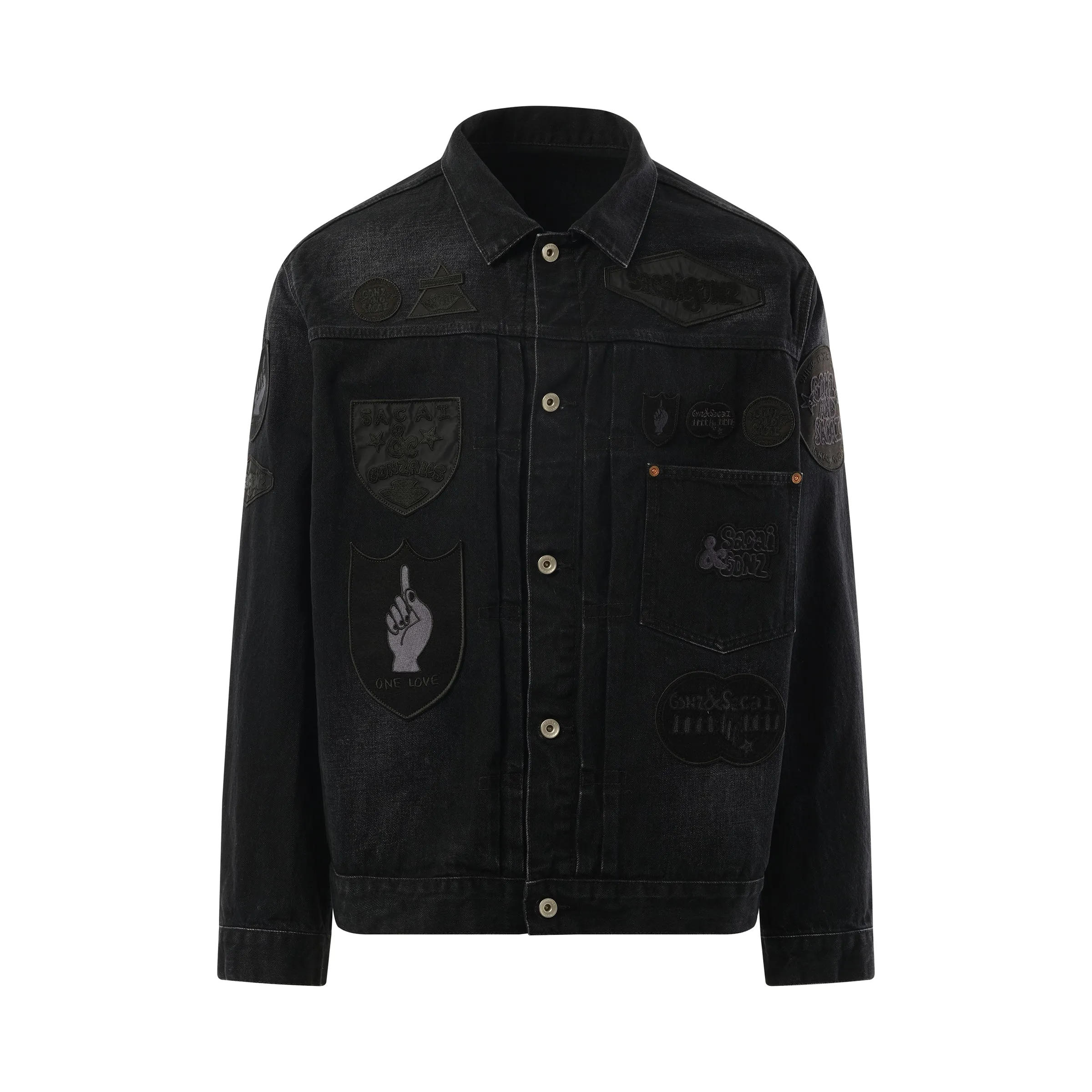 Sacai Gonz Denim Jacket in Black sold by MARAIS product image thumbnail 2