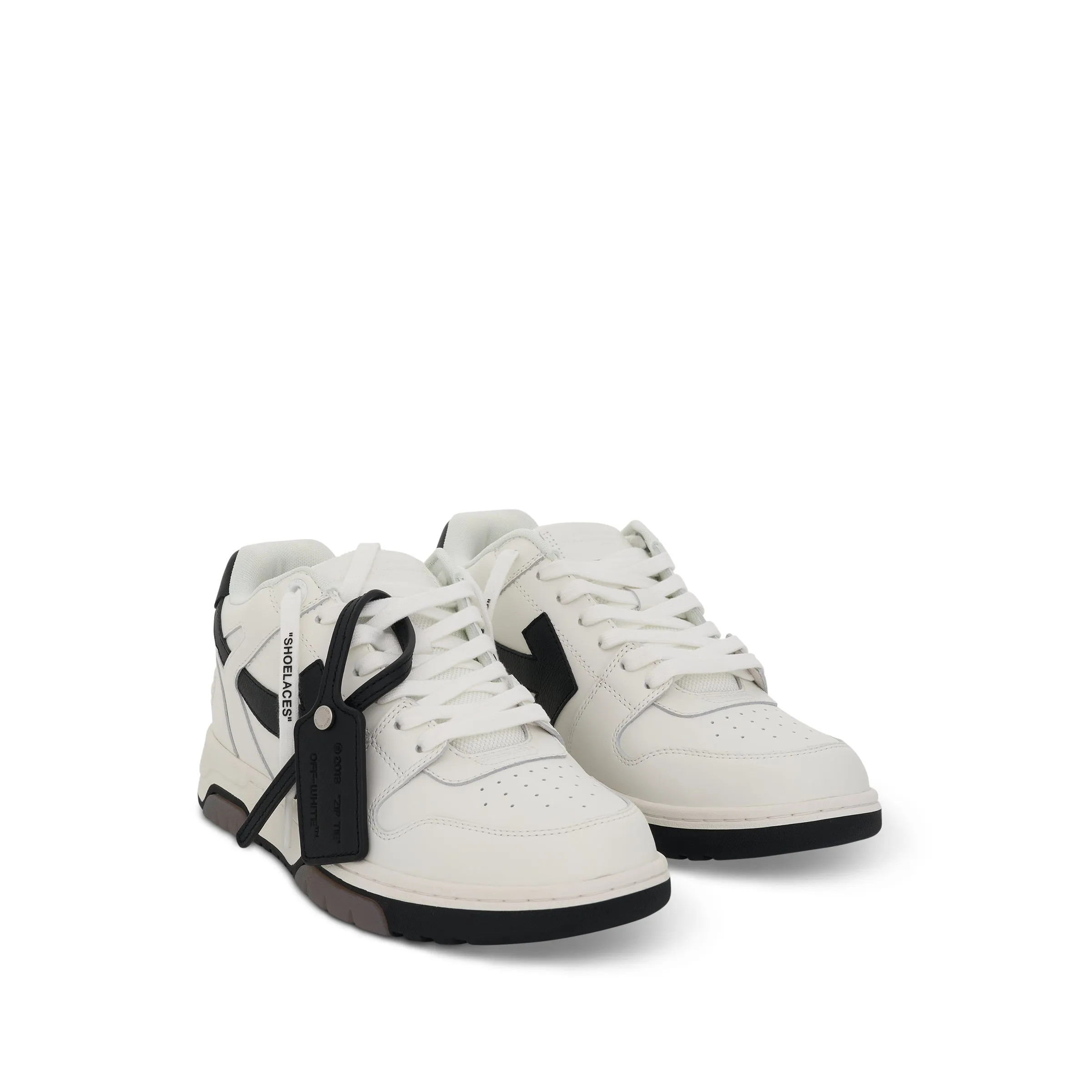 Out Of Office Calf Leather Sneaker in White/Black sold by MARAIS product image thumbnail 2