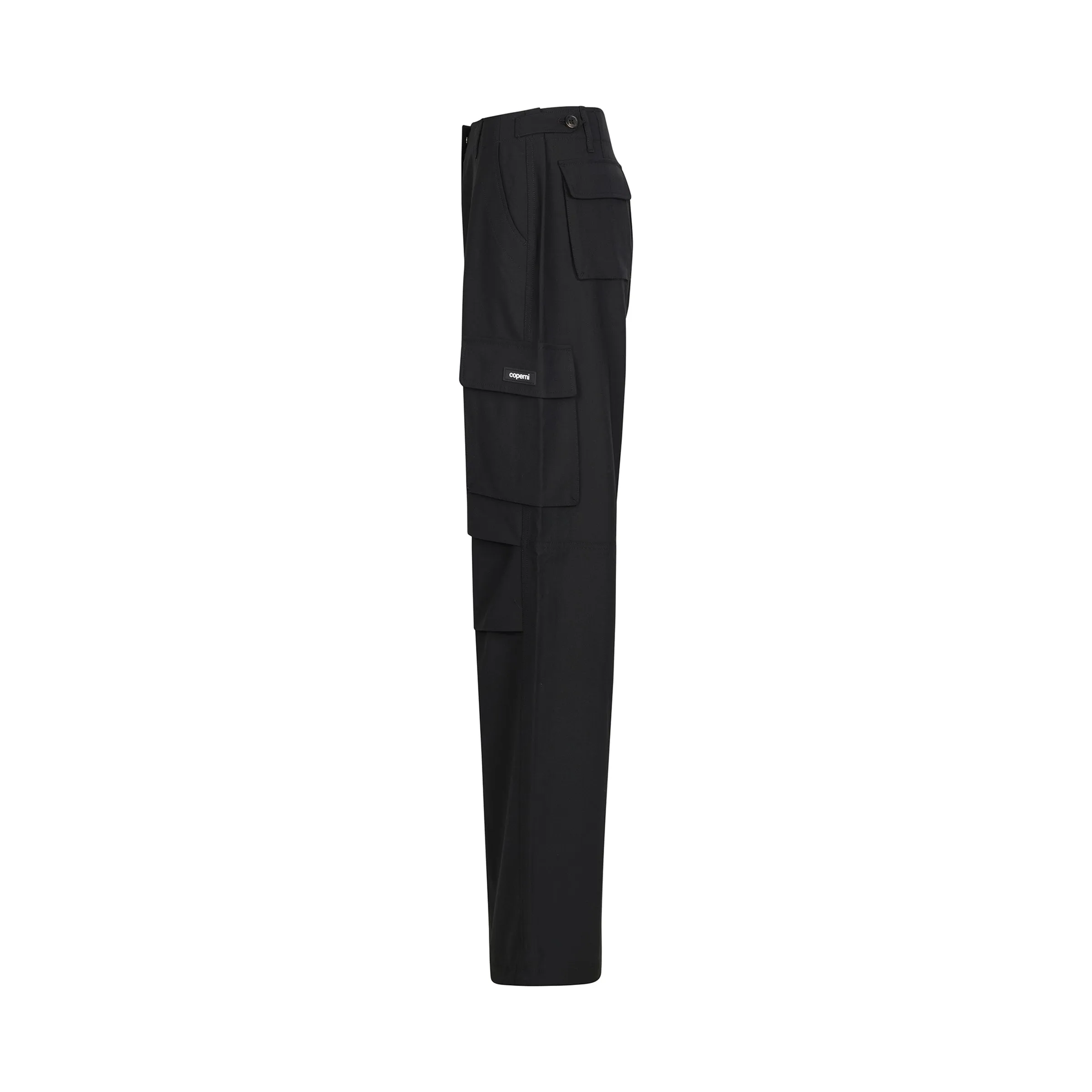 Tailored Wide Leg Cargo Pants in Black sold by MARAIS product image thumbnail 3