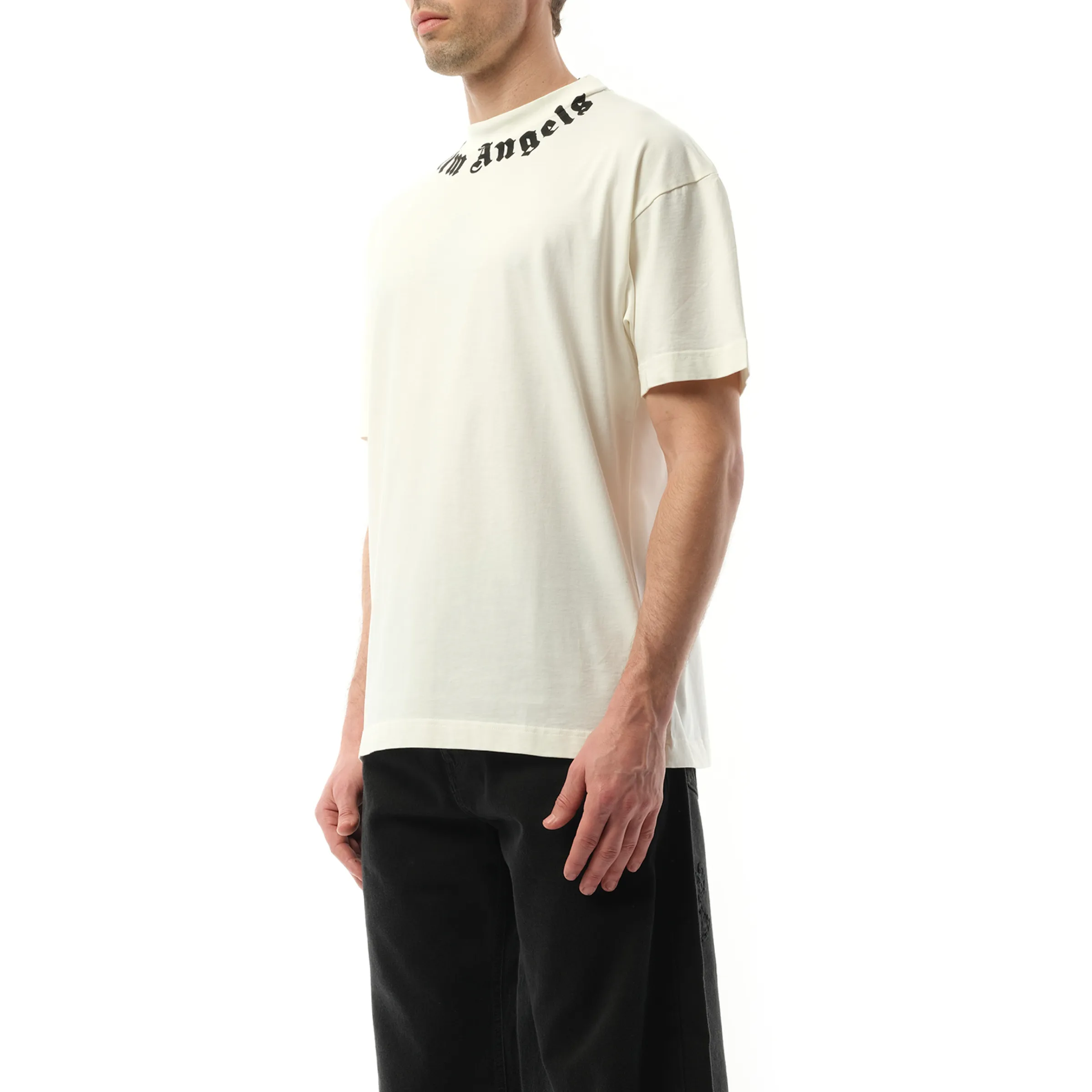 Neck Logo T-Shirt In Off White/Black sold by MARAIS product image thumbnail 5