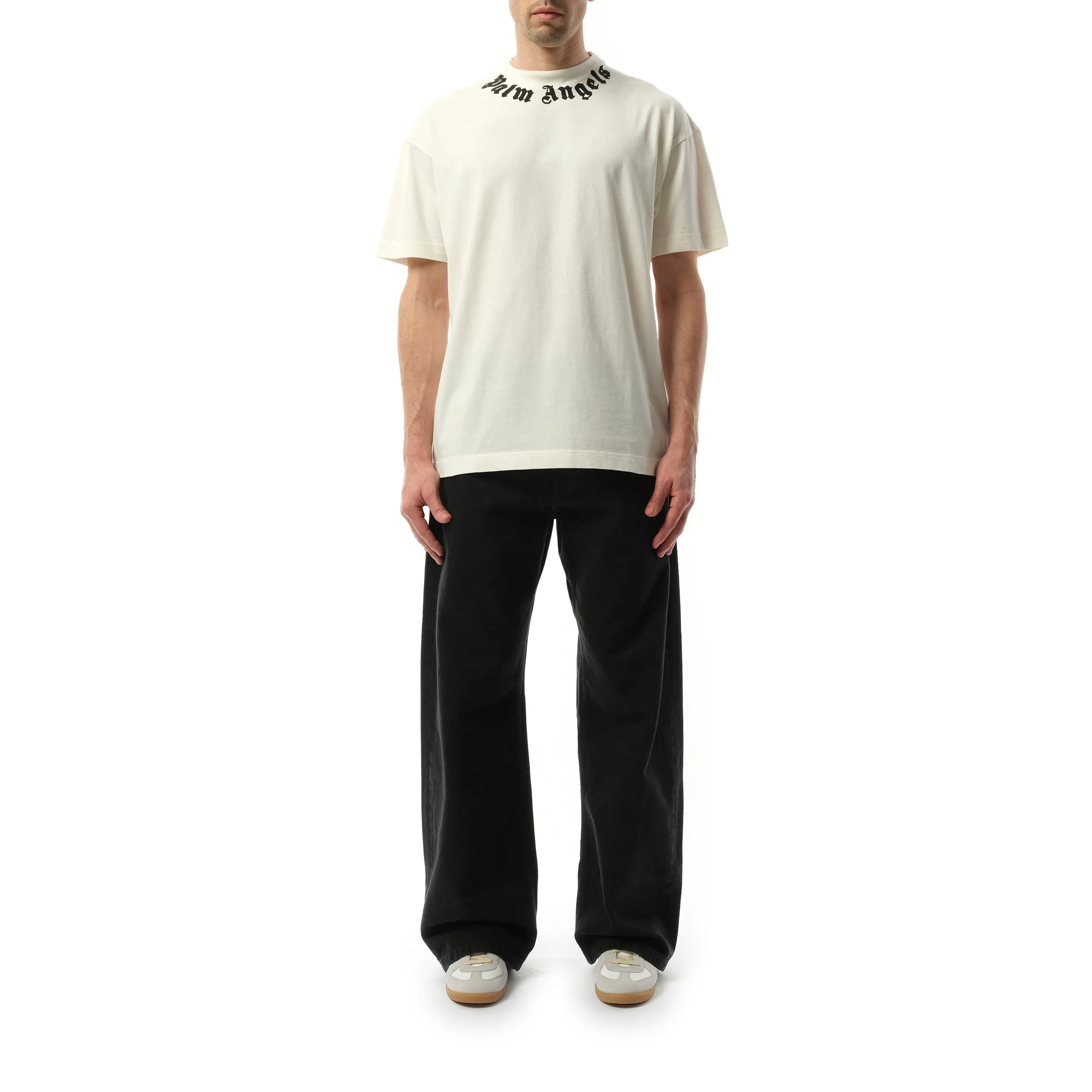 Neck Logo T-Shirt In Off White/Black sold by MARAIS product image thumbnail 4