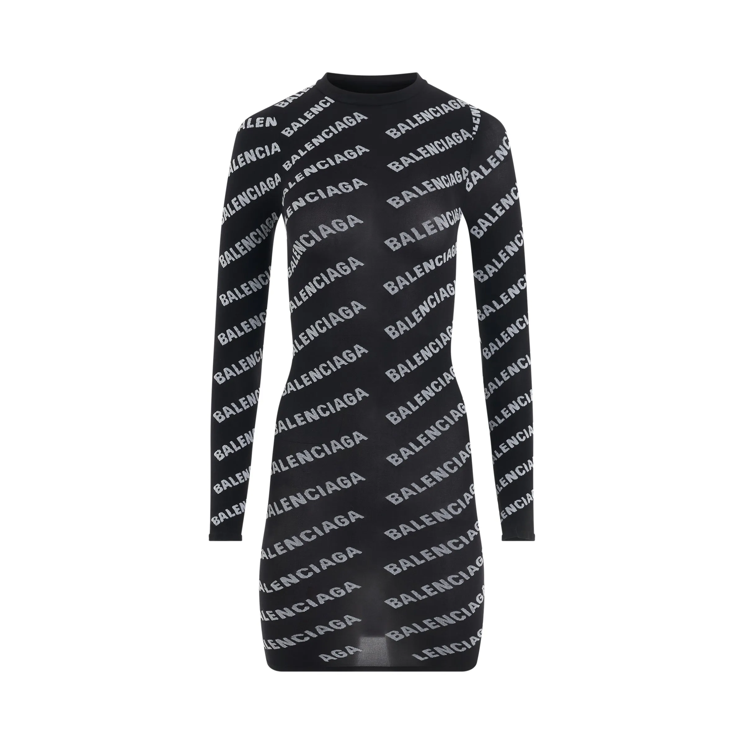 Allover Logo Dress in Black sold by MARAIS