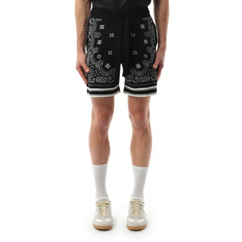 Bandana Shorts in Black/White sold by MARAIS