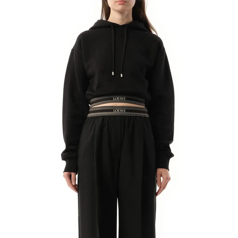 Cropped Hoodie in Black sold by MARAIS