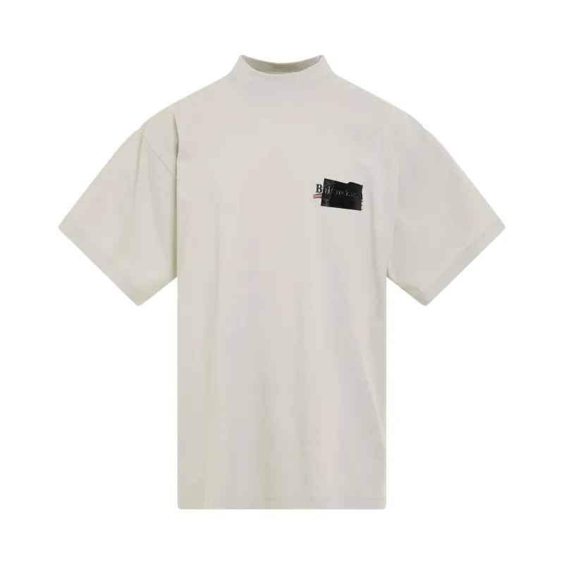 Logo Oversized T-Shirt in Ecru/Black/Red sold by MARAIS