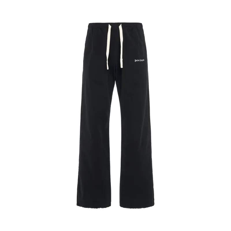 Logo Drawstring Track Pants in Black sold by MARAIS
