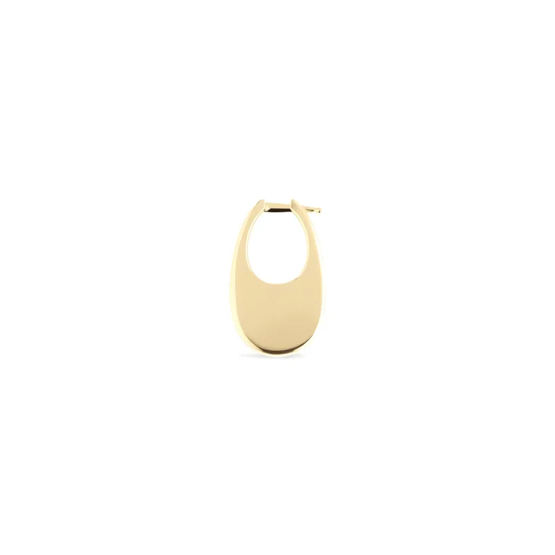 Medium Swipe Earring in Gold sold by MARAIS