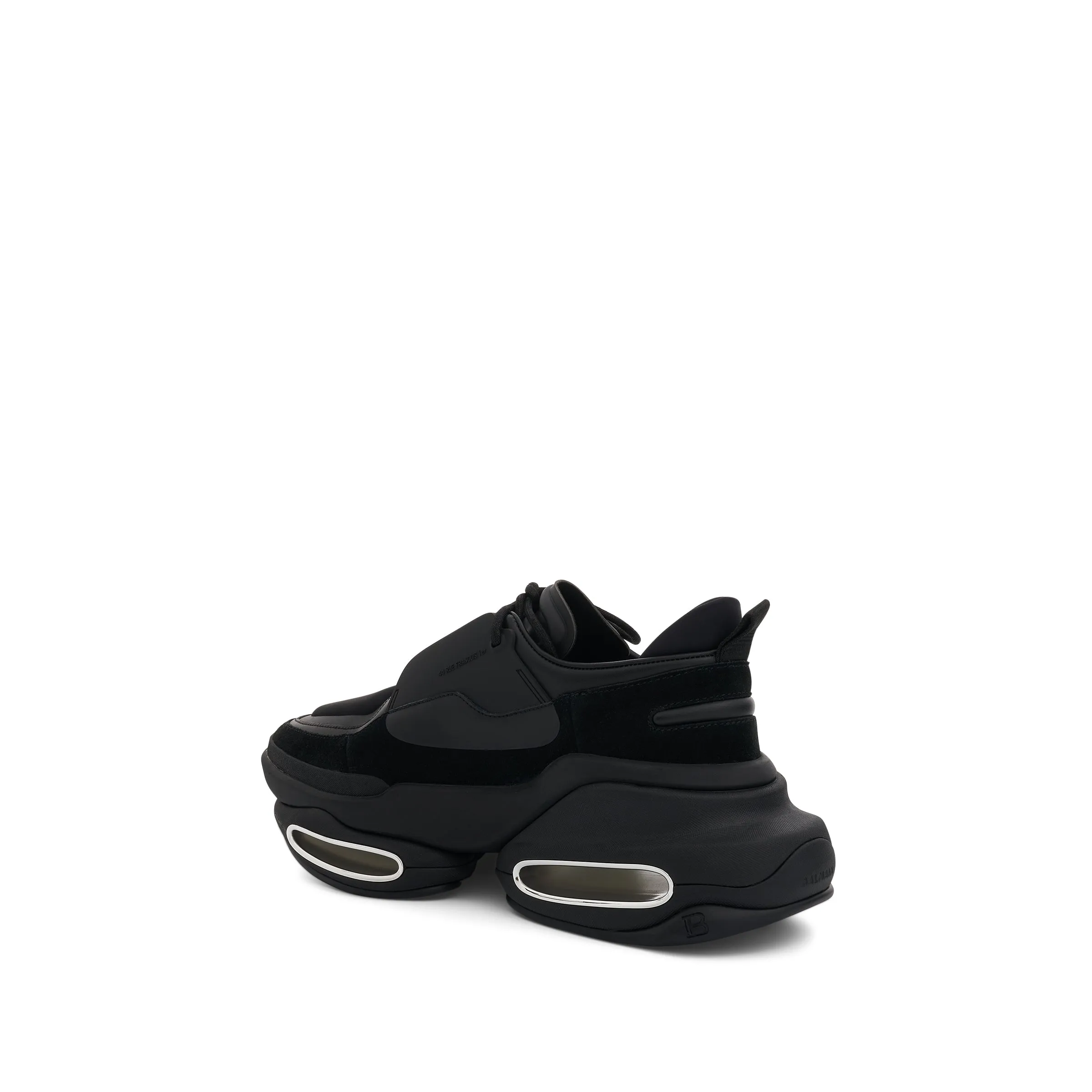 B-Bold Low Puffy Neoprene & Calfskin Sneaker in Black sold by MARAIS product image thumbnail 3