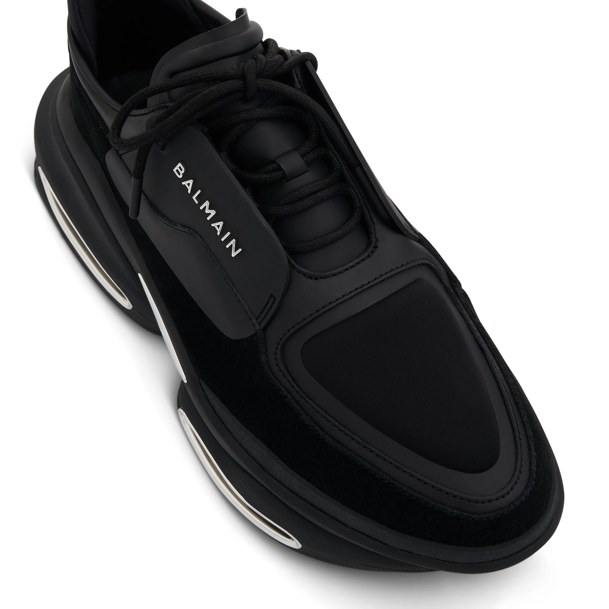 B-Bold Low Puffy Neoprene & Calfskin Sneaker in Black sold by MARAIS product image thumbnail 4