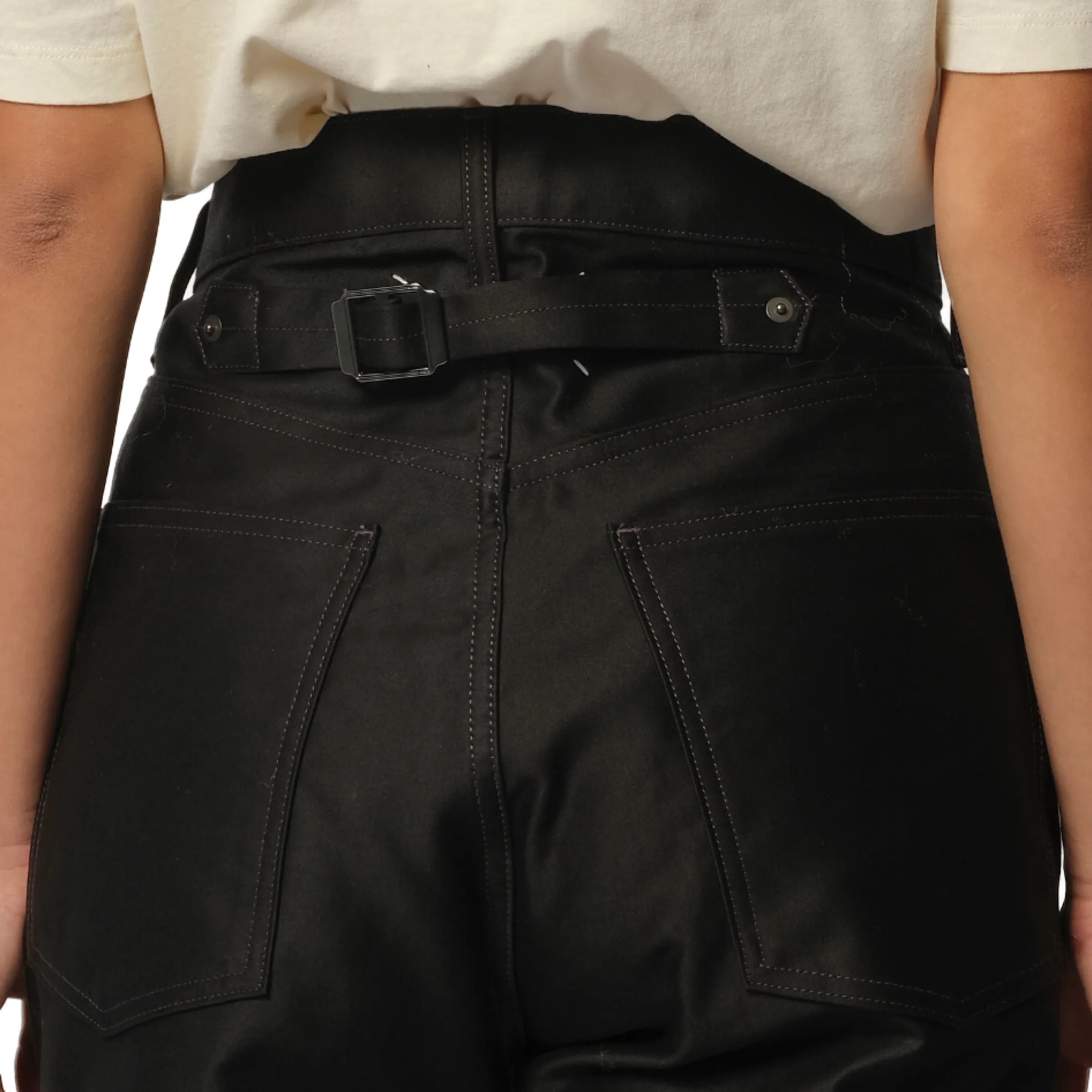 Cotton Satin 5 Pocket Pants in Black sold by MARAIS product image thumbnail 3