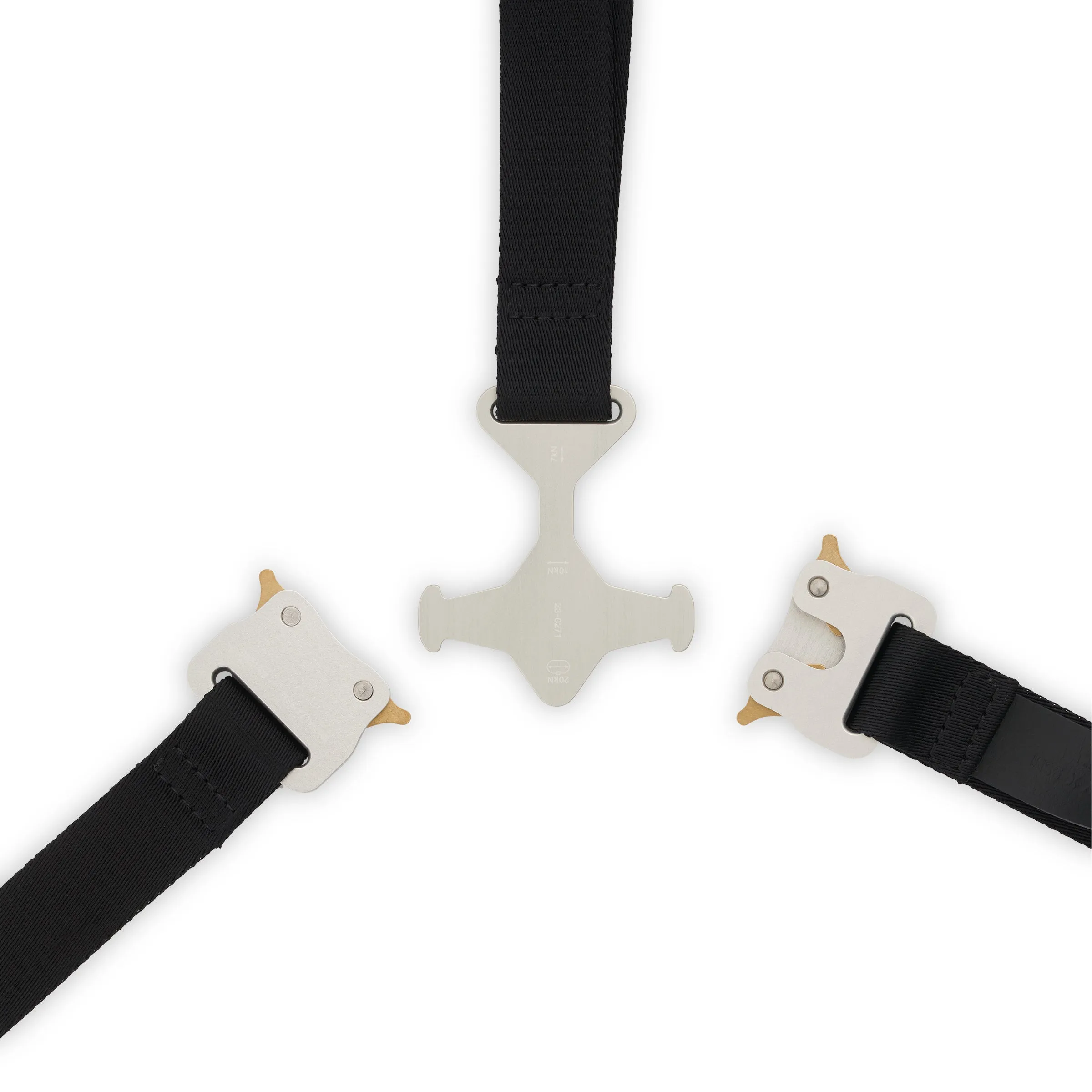 Tri-Buckle Chest Harness in Black sold by MARAIS product image thumbnail 2