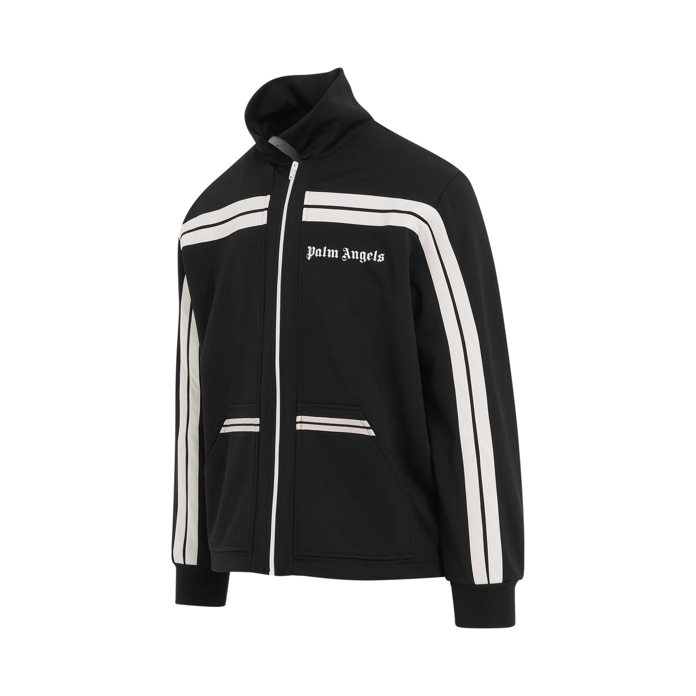 Shirt Collar Track Jacket in Black/Off White sold by MARAIS product image thumbnail 2