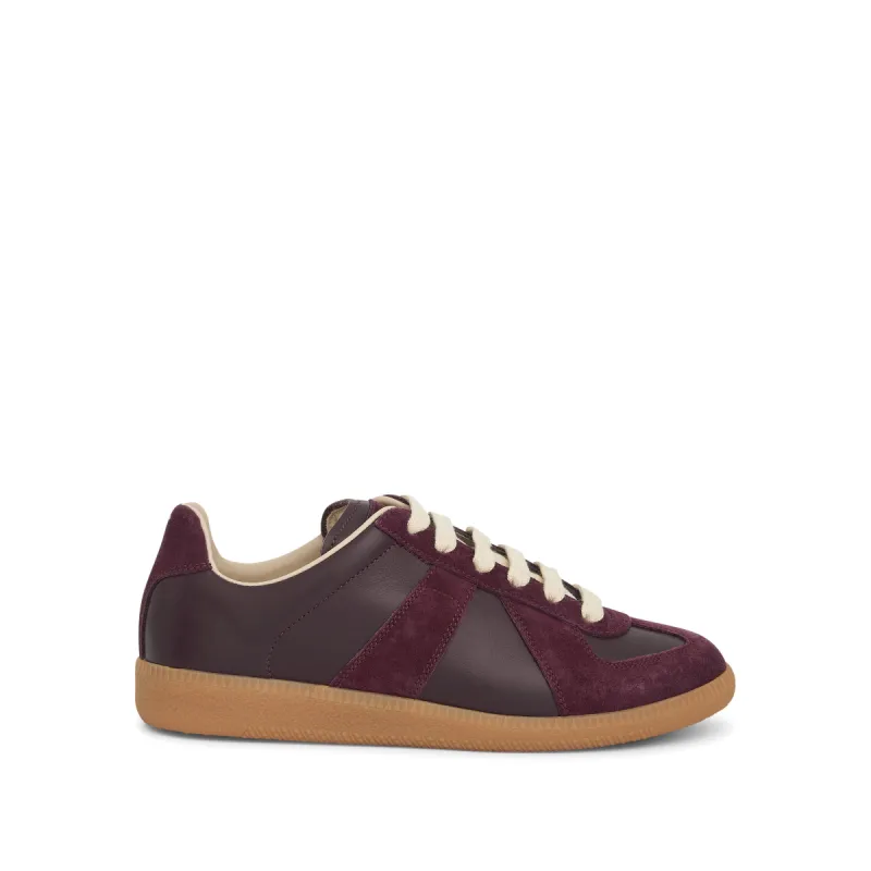 Replica Leather Sneaker in Merlot sold by MARAIS