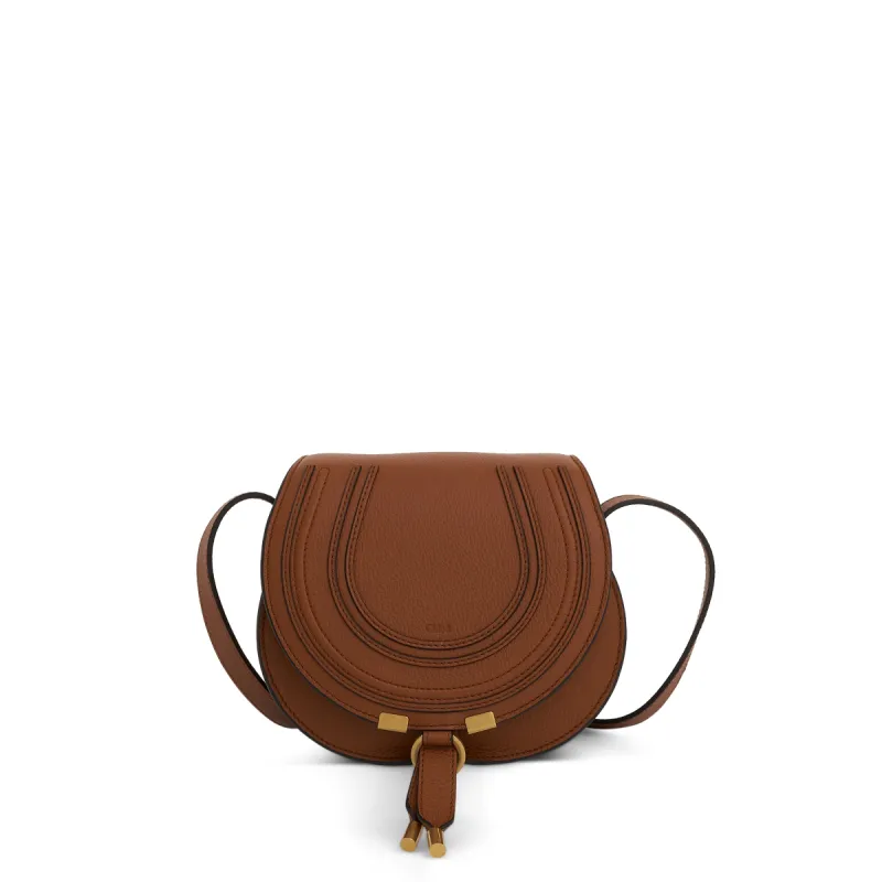 Marcie Small Saddle Bag in Tan sold by MARAIS