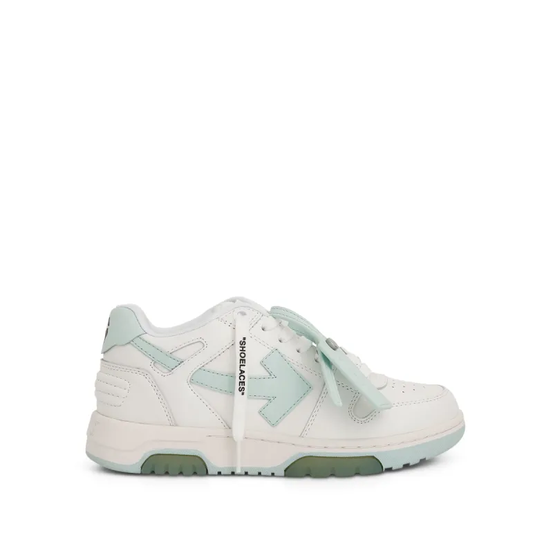 Out Of Office Calf Leather Sneaker in White/Mint sold by MARAIS