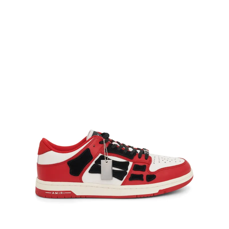 Skeleton Sneaker in Red made by AMIRI