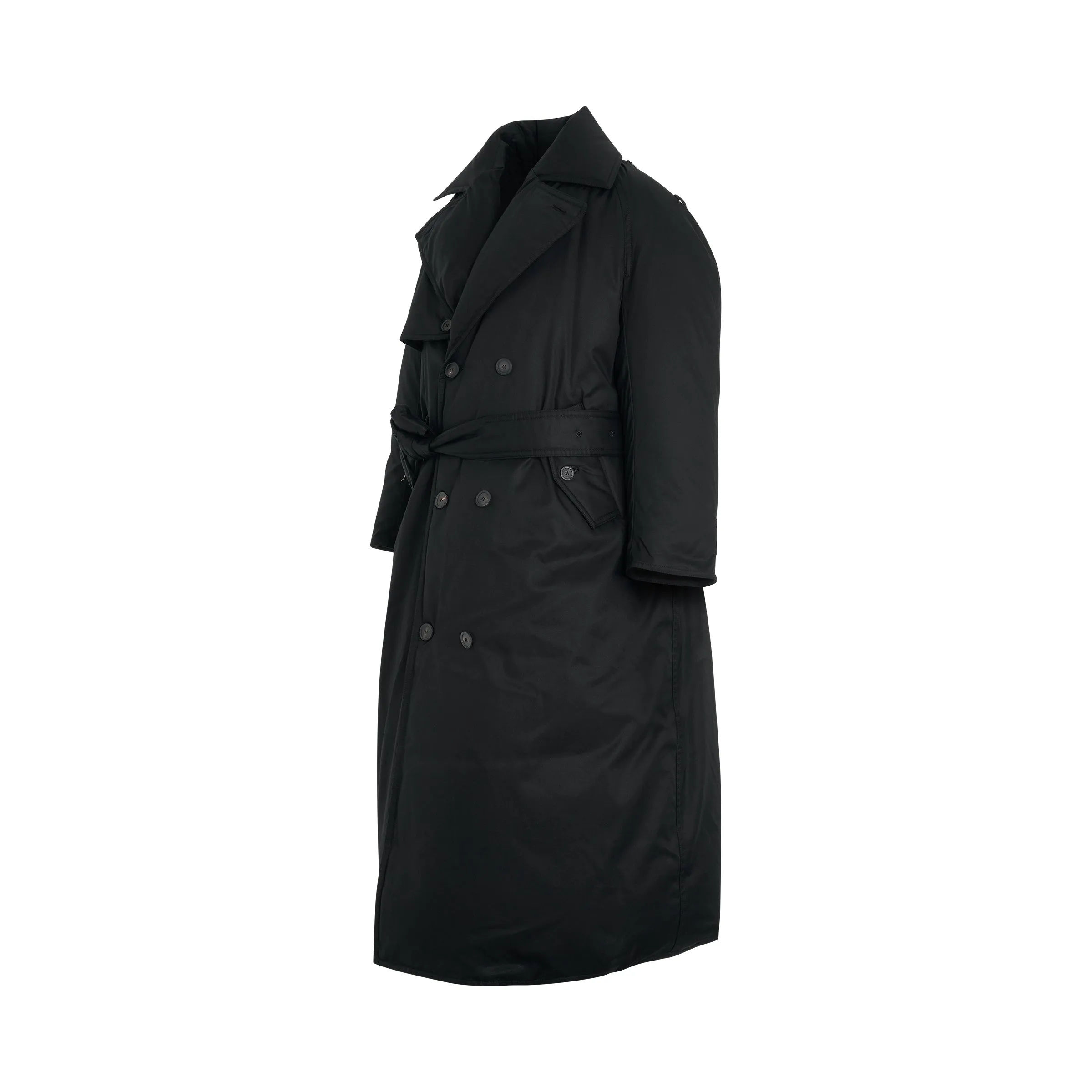Maxi Padded Trench Coat in Black sold by MARAIS product image thumbnail 3