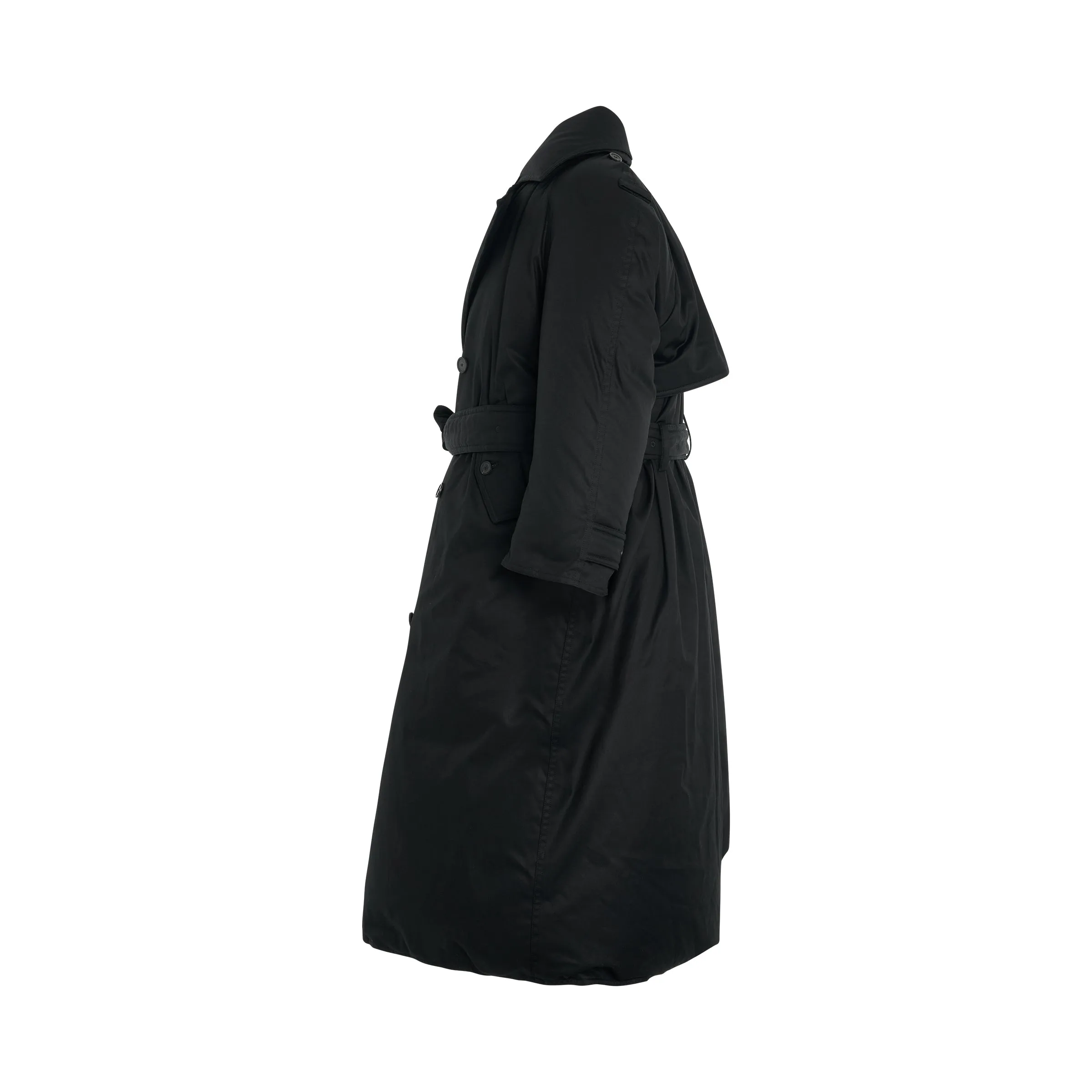 Maxi Padded Trench Coat in Black sold by MARAIS product image thumbnail 4
