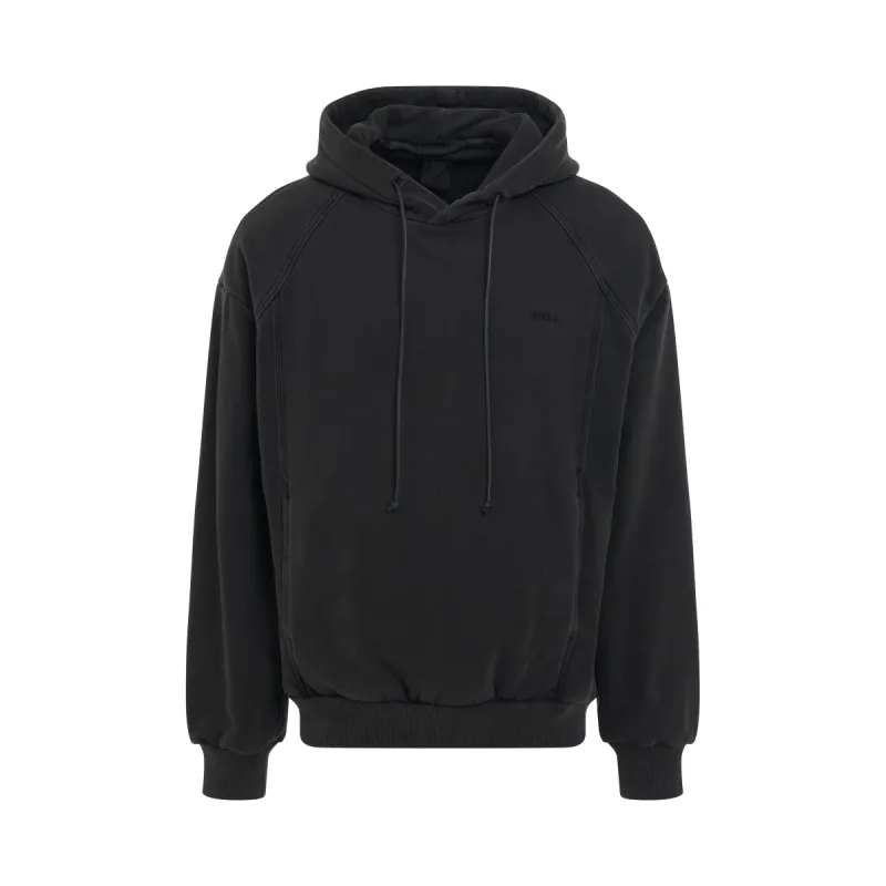 Triple Stitch Garment Dyed Hoodie in Grey made by MARAIS