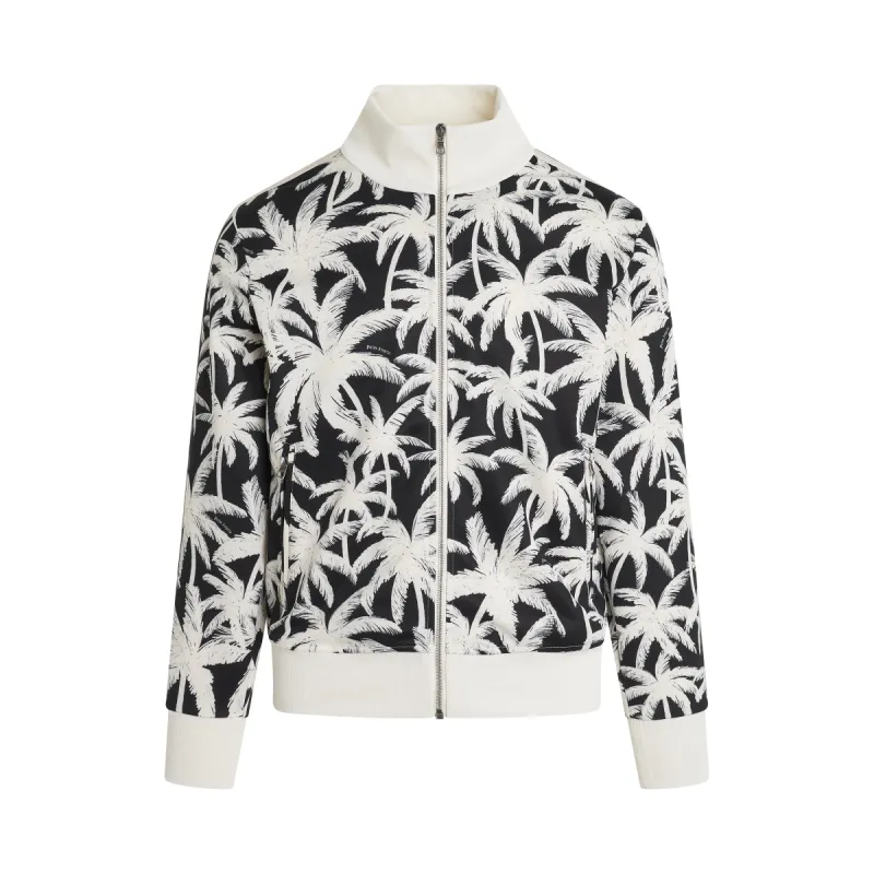 Palms All over Track Jacket in Black/Off White sold by MARAIS
