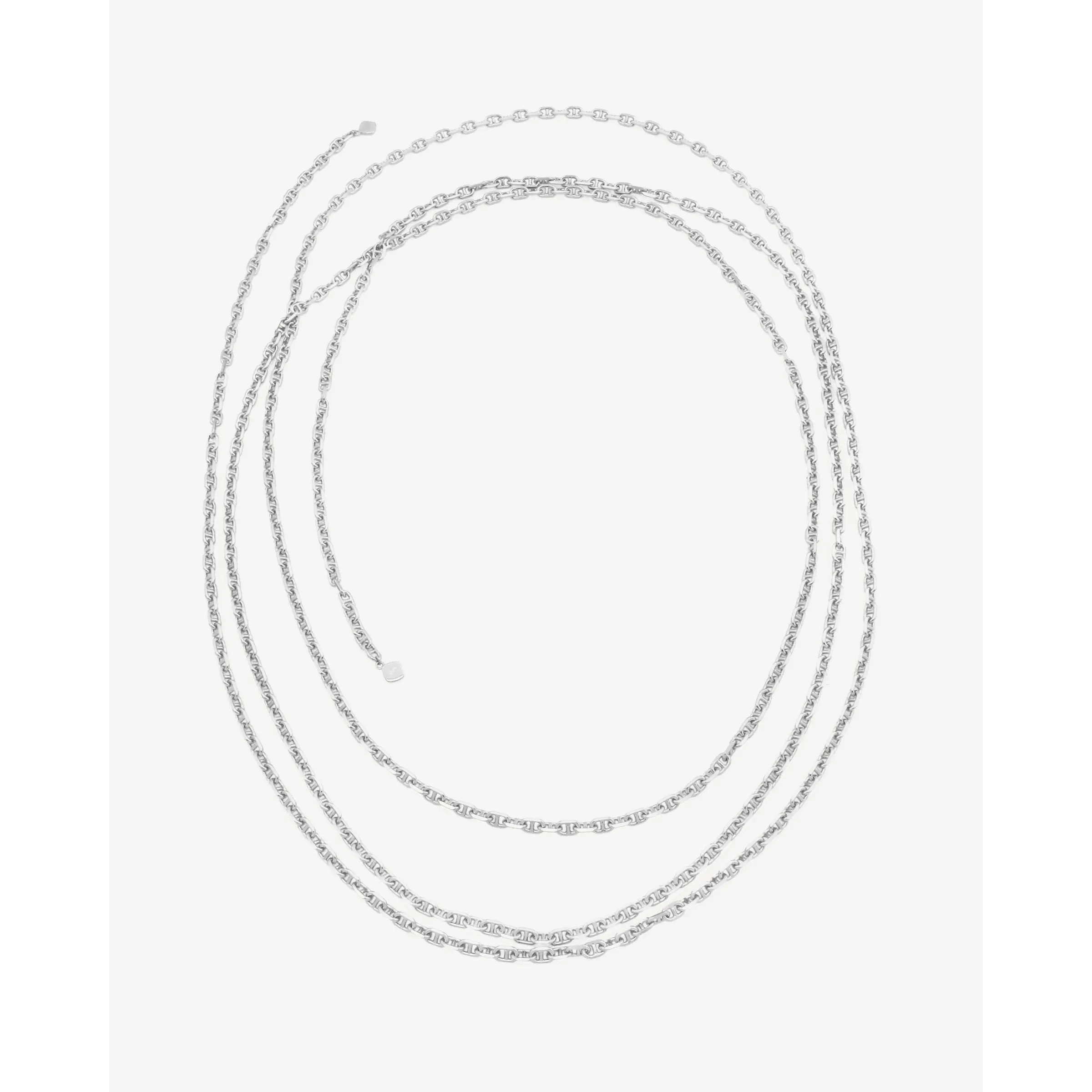 Chunky Anchor Long Chain Necklace in Silver sold by MARAIS product image thumbnail 2