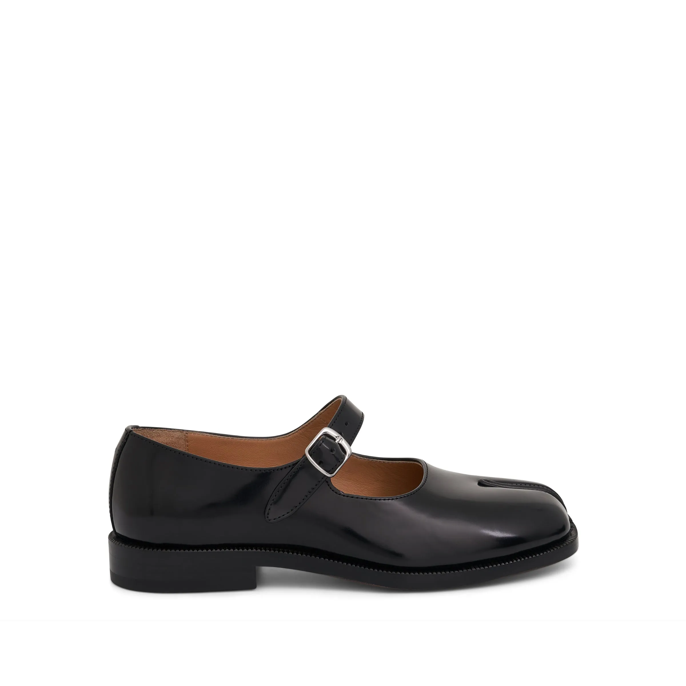 Tabi Mary Janes with Strap in Black sold by MARAIS