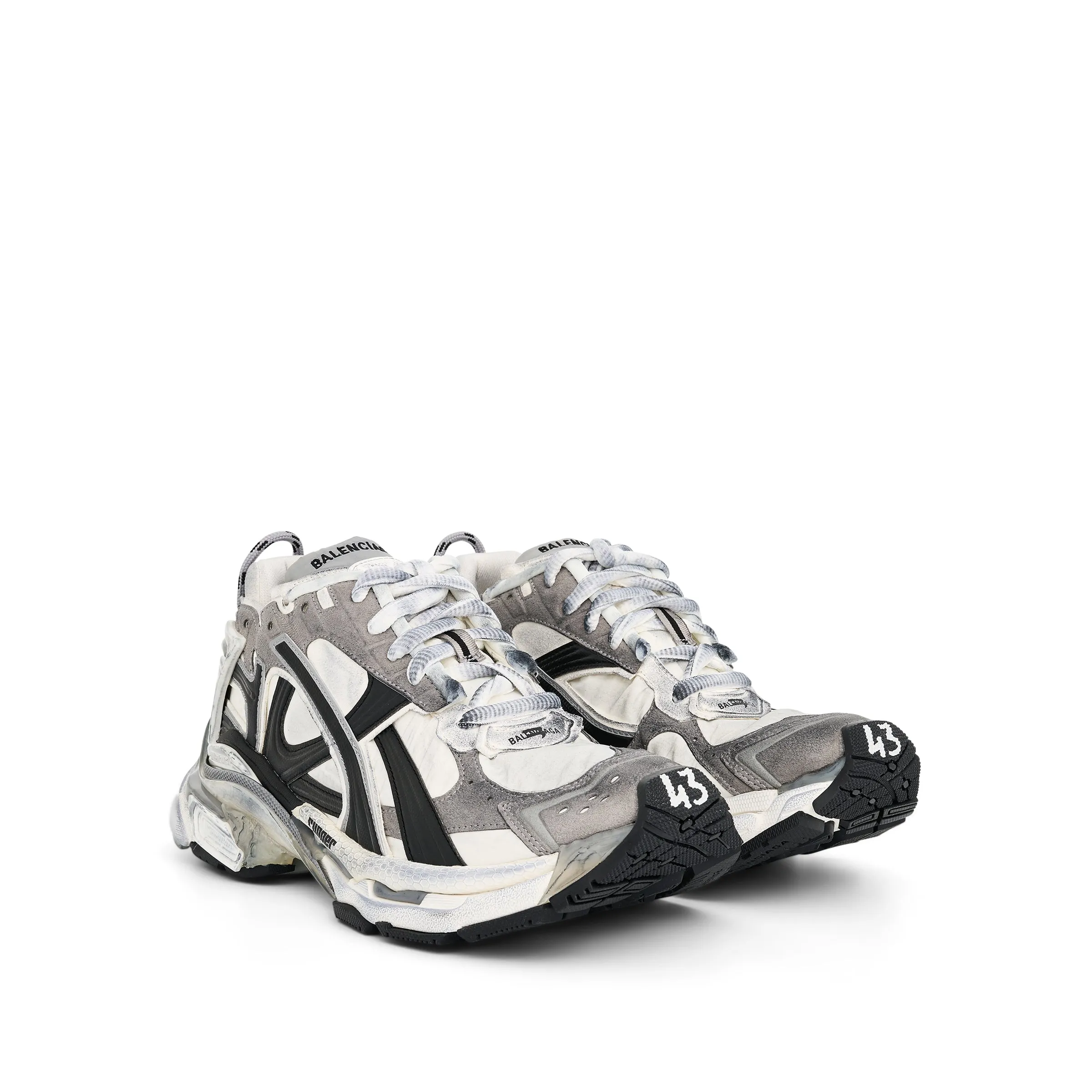 Runner Sneakers in Grey/White/Black sold by MARAIS product image thumbnail 2