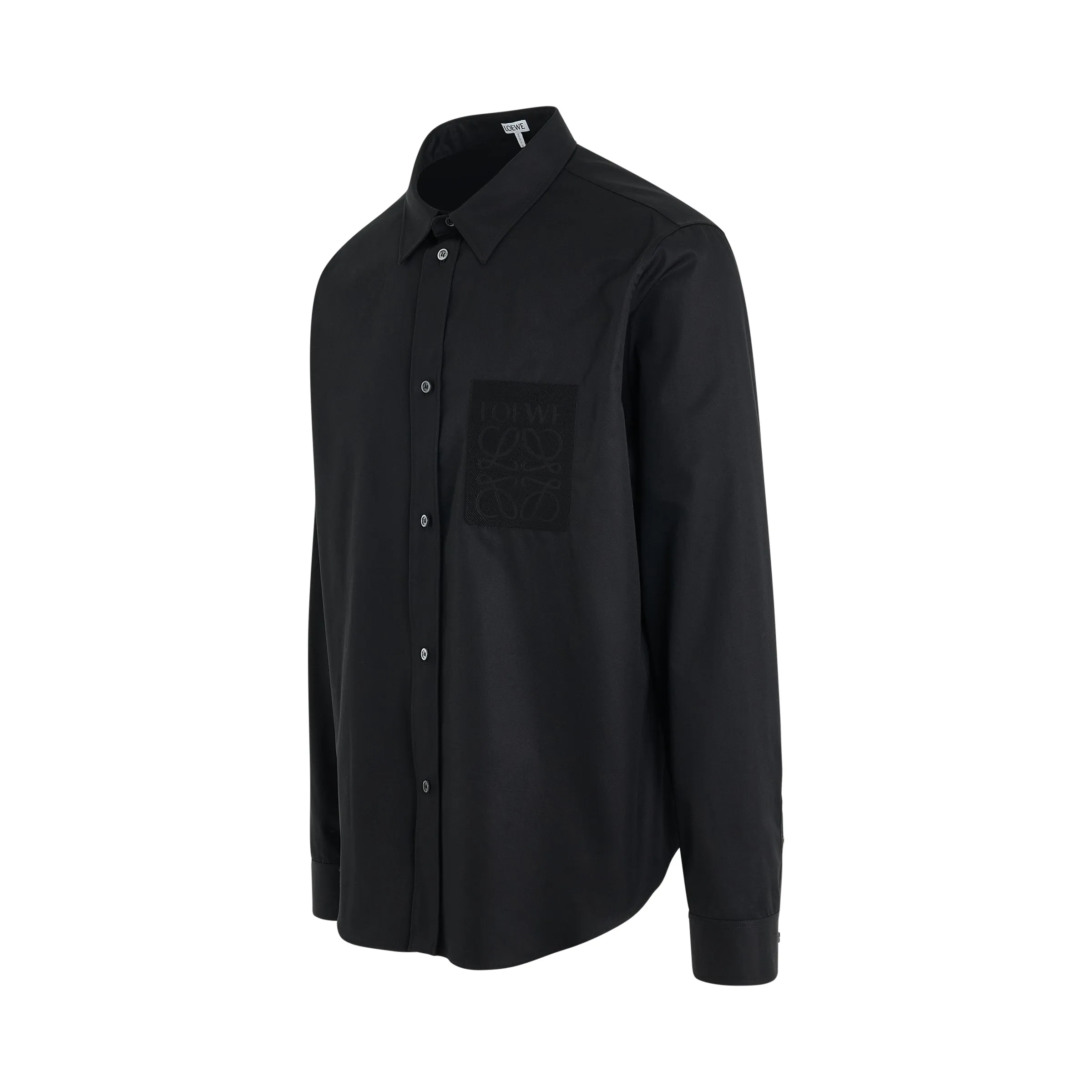 Anagram Logo Embroidered Shirt in Black sold by MARAIS product image thumbnail 2