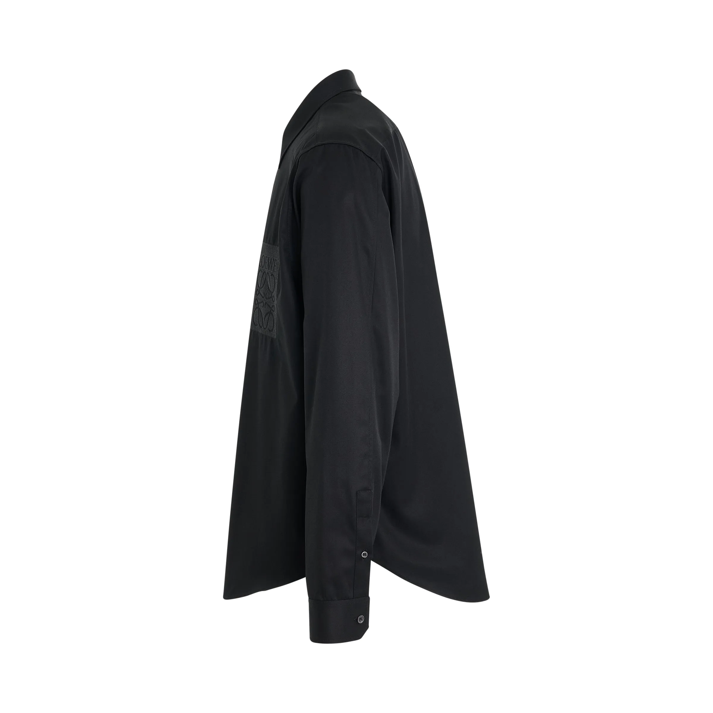 Anagram Logo Embroidered Shirt in Black sold by MARAIS product image thumbnail 3