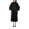 Cotton Poplin x Nylon Twill Shirt in Black sold by MARAIS