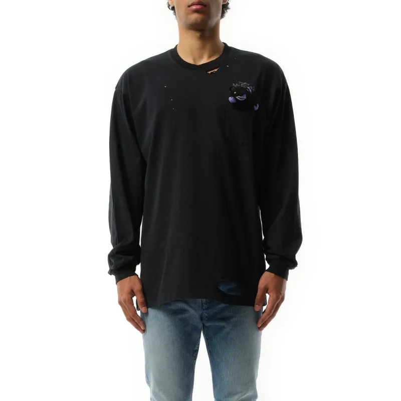 With my Friend Long Sleeve T-Shirt in Black sold by MARAIS