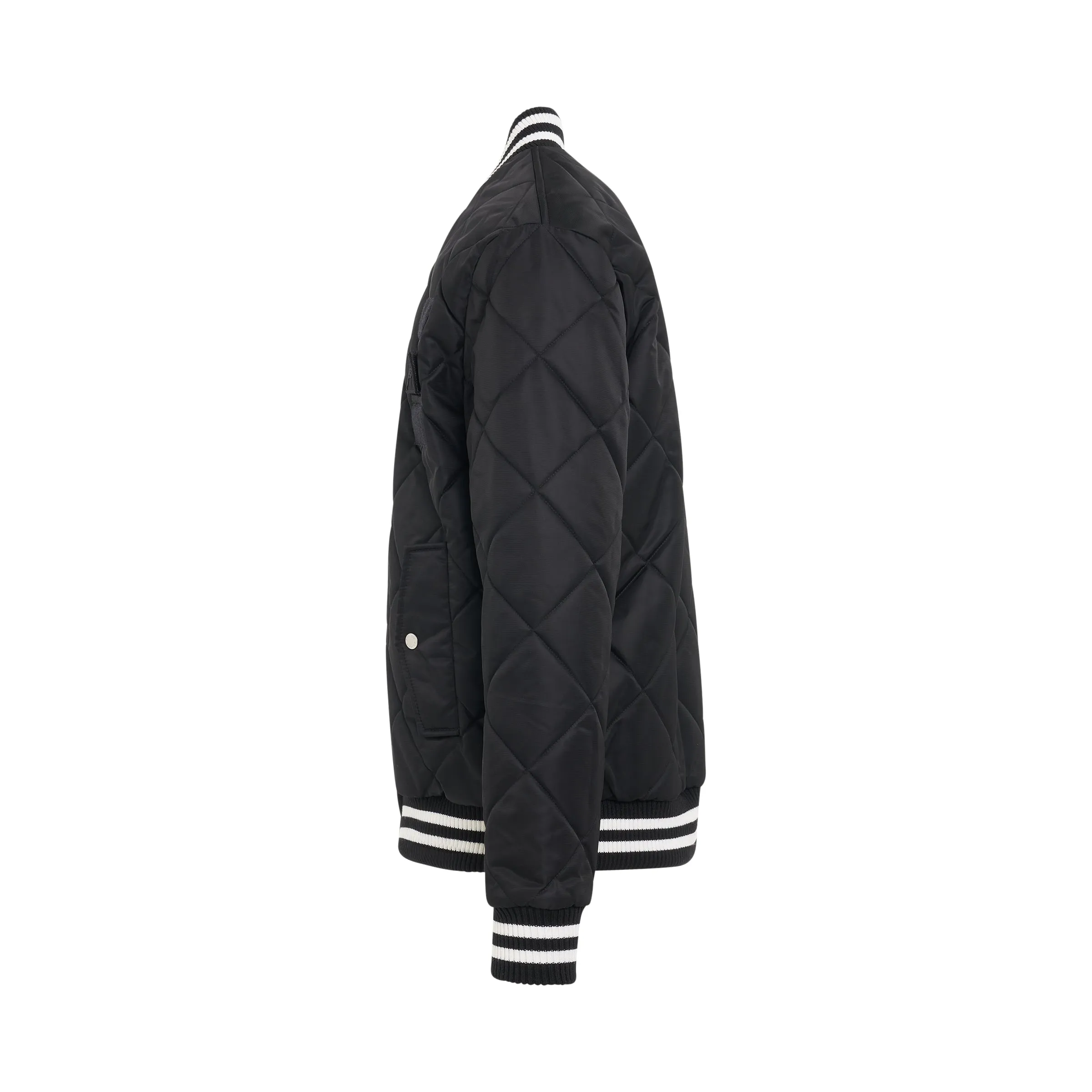Reversible Maxi Monogram Nylon Jacket in Ivory/Black sold by MARAIS product image thumbnail 4