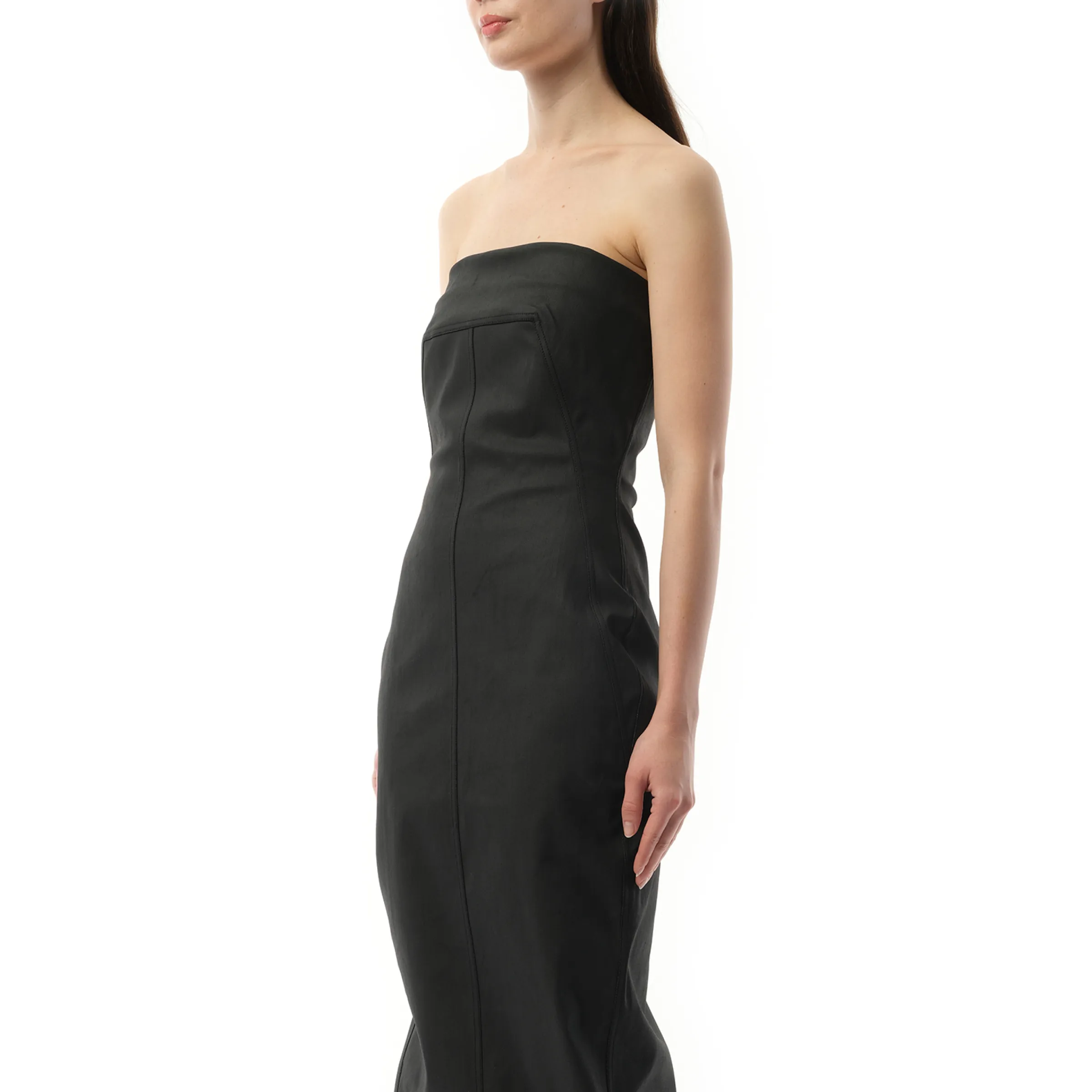 Stretch Denim Bustier Gown in Black sold by MARAIS product image thumbnail 5