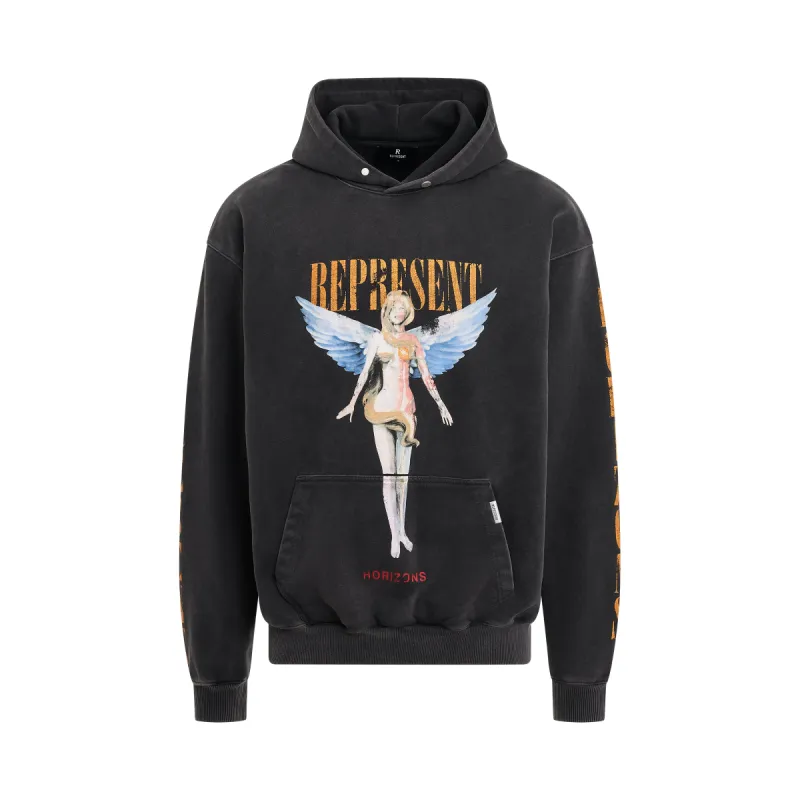 Reborn Hoodie in Aged Black sold by MARAIS