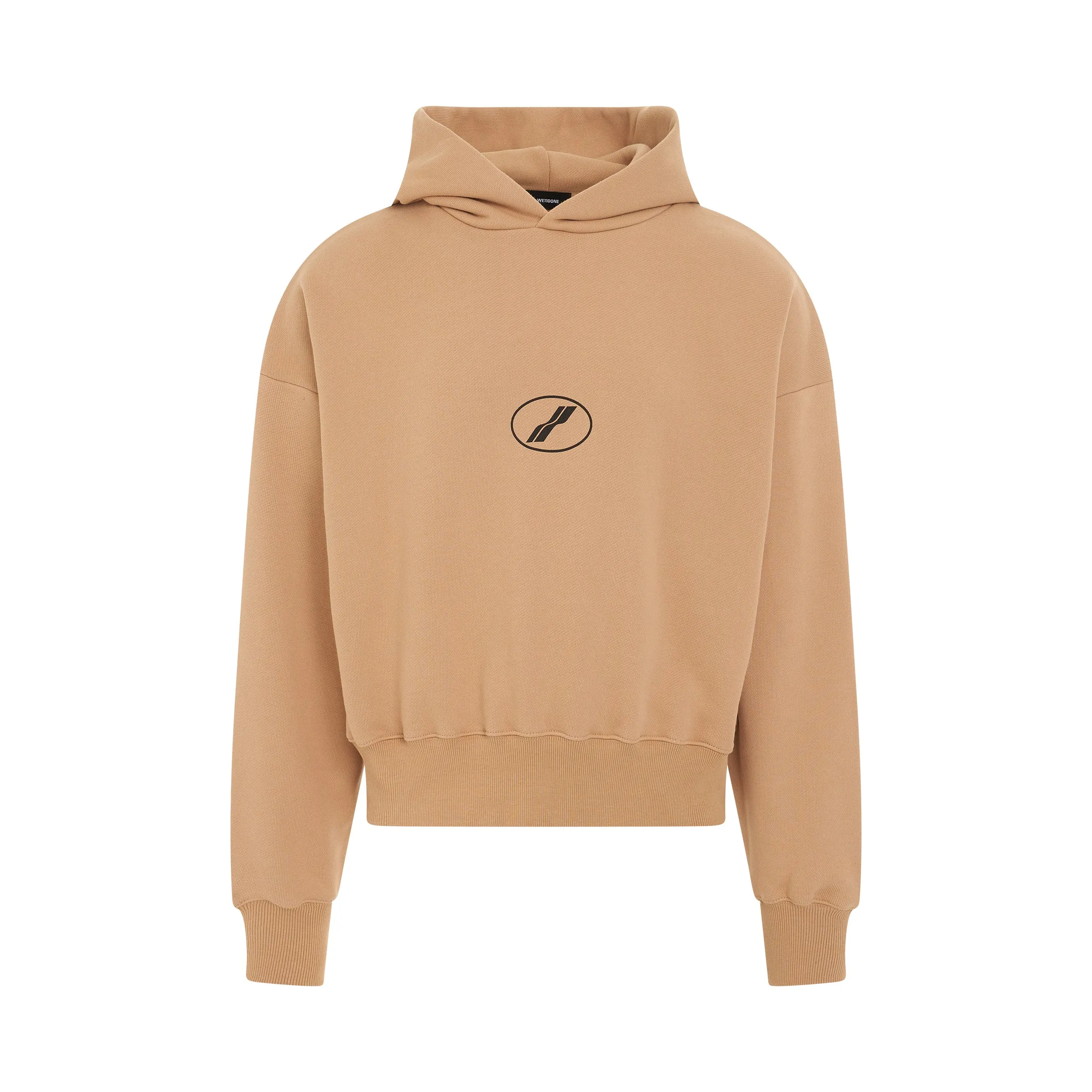 Centre Basic Symbol Logo Medium Hoodie in Beige sold by MARAIS