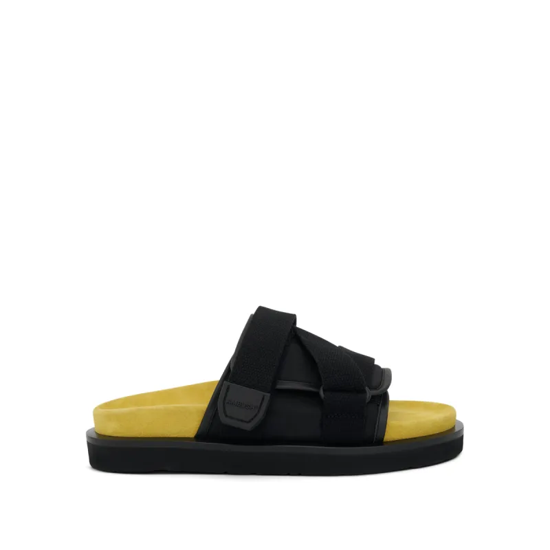 Paddle Sandal in Black/Yellow sold by MARAIS