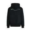 Irridecent Back Logo Hoodie in Black sold by MARAIS