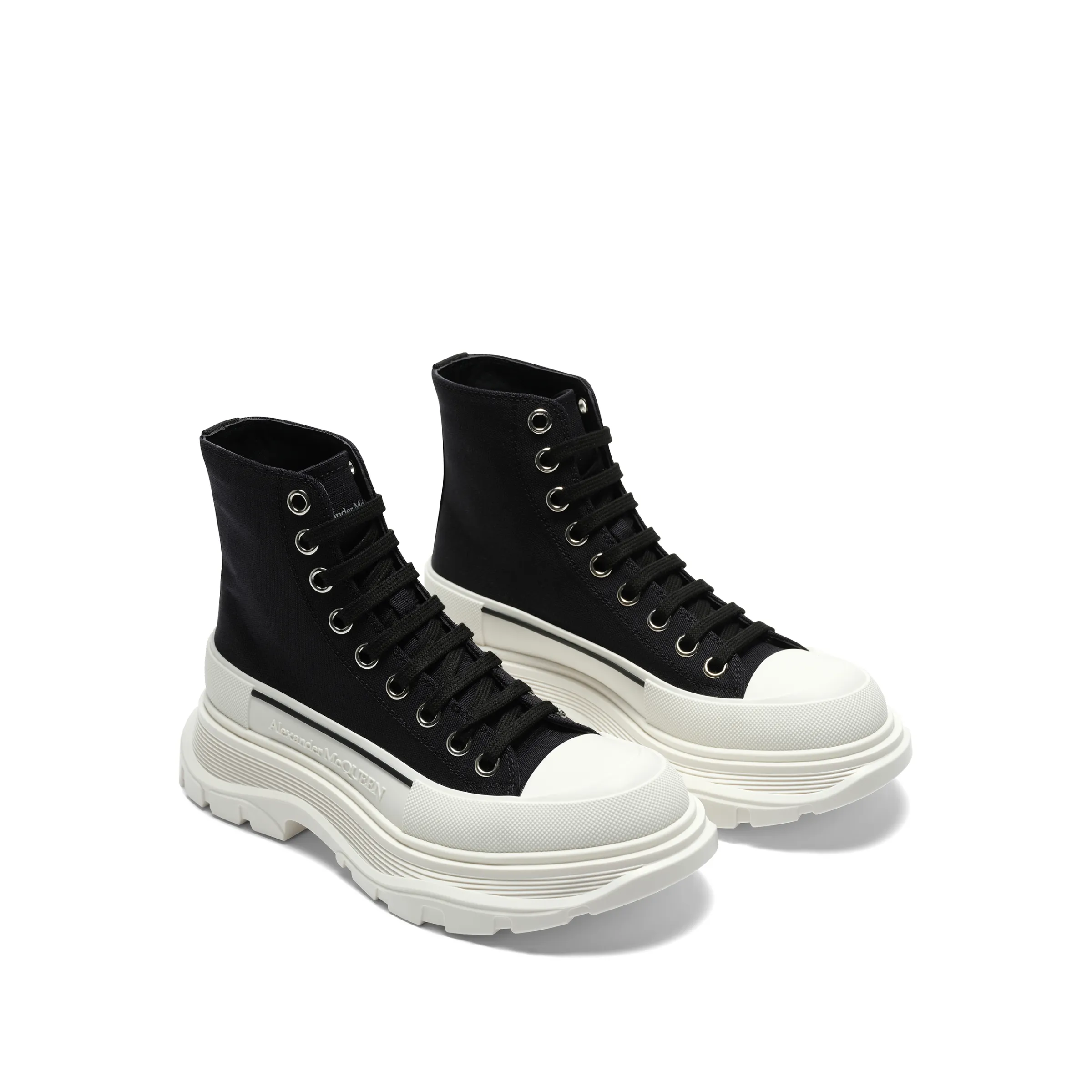 Tread Slick Canvas Lace-Up Boots in Black/White sold by MARAIS product image thumbnail 2