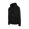 Irridecent Back Logo Hoodie in Black sold by MARAIS