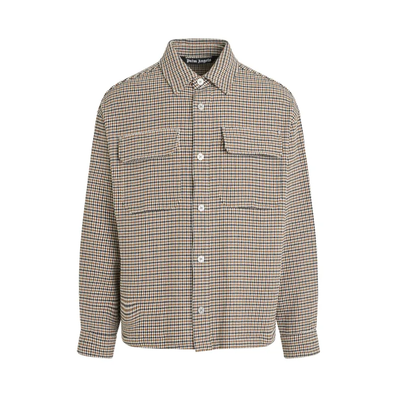 Check Back Logo Over Shirt in Multicolor sold by MARAIS