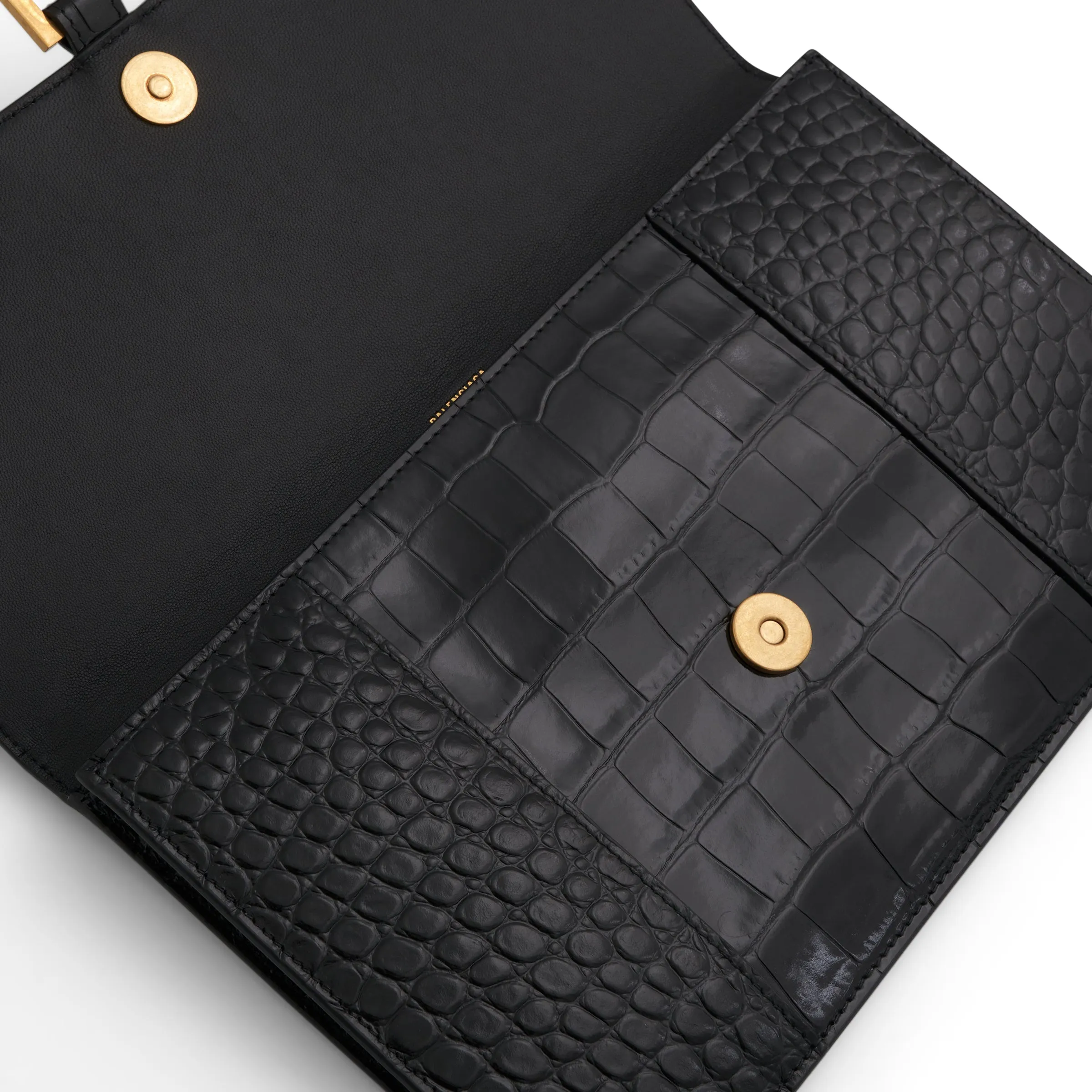 Hourglass Flat Pouch With Flap in Black sold by MARAIS product image thumbnail 4