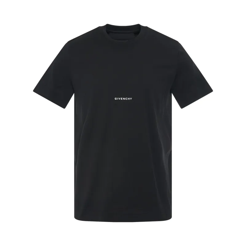 Print Logo Slim Fit Jersey T-Shirt in Black sold by MARAIS