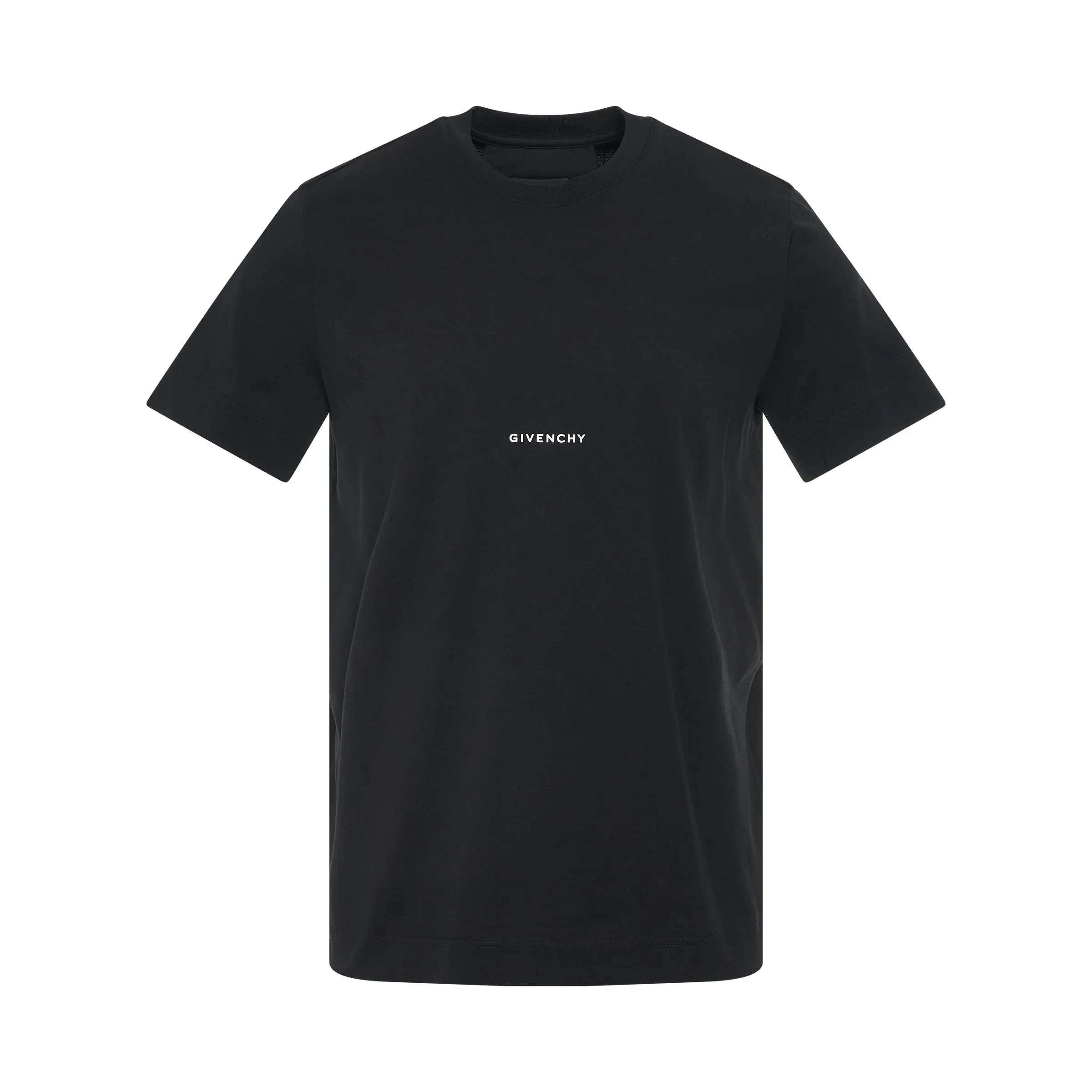 Print Logo Slim Fit Jersey T-Shirt in Black sold by MARAIS