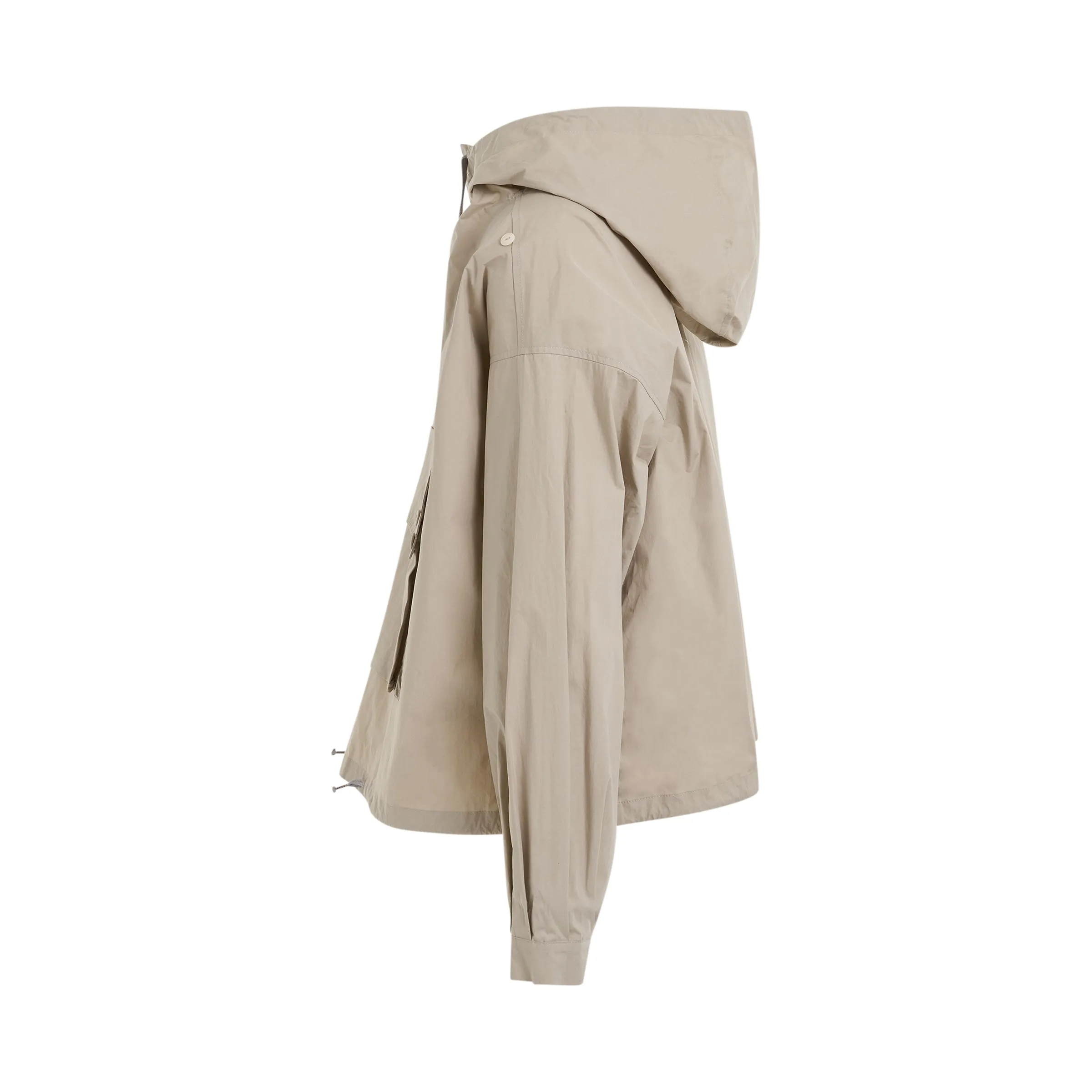 Coated Cotton Hooded Jacket in Putty sold by MARAIS product image thumbnail 3