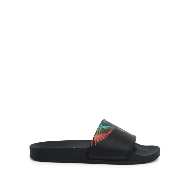 Icon Wings Sliders in Black/Multicolor sold by MARAIS
