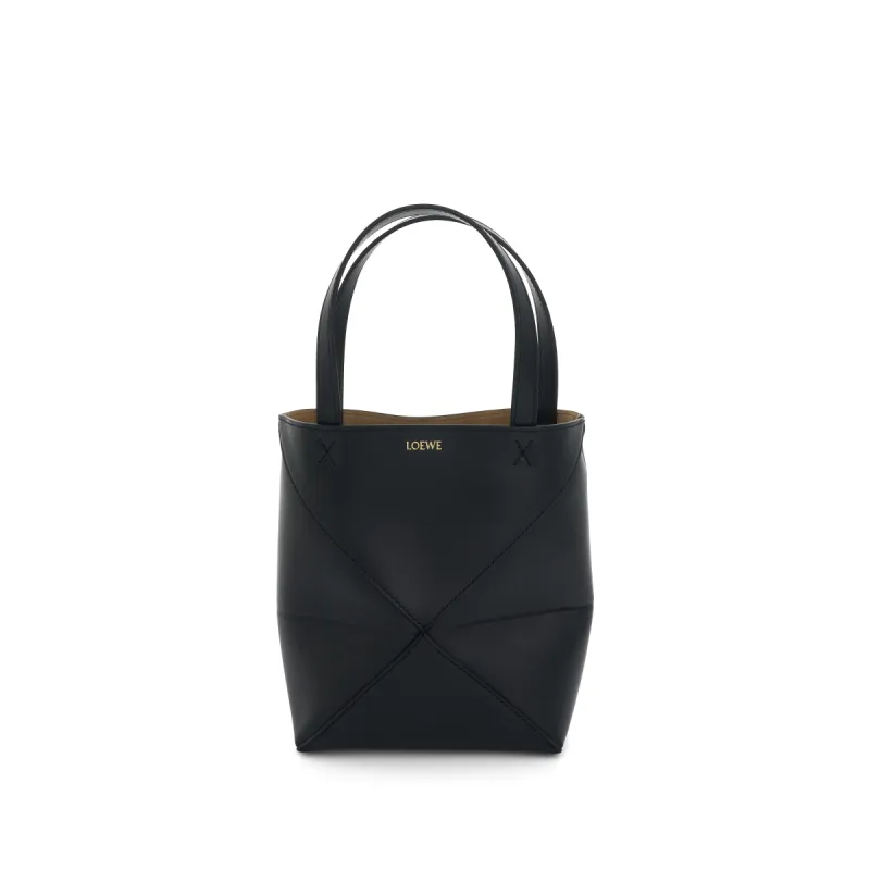 Mini Fold Puzzle Tote Bag in Black sold by MARAIS