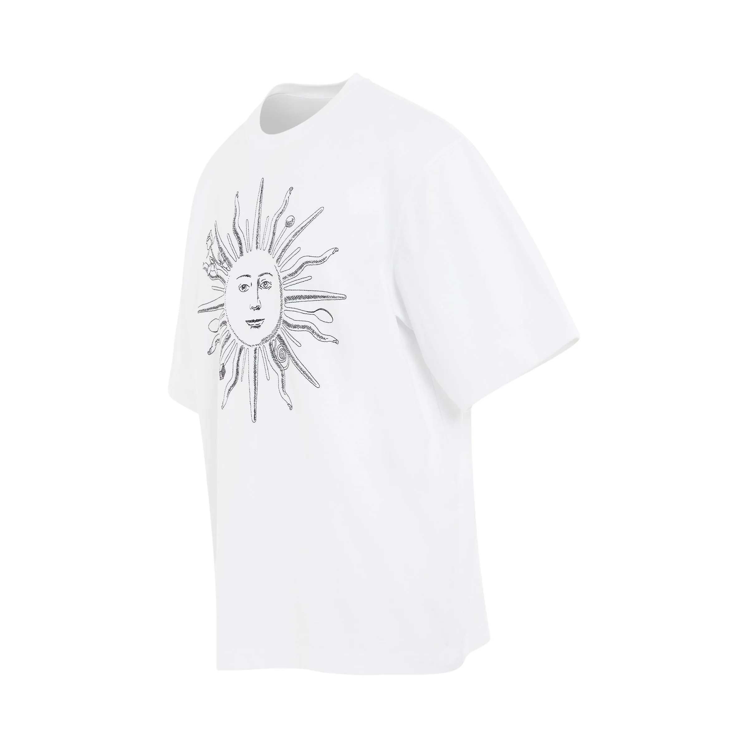 Soleil T-shirt in Royal Sun Print in White sold by MARAIS product image thumbnail 2