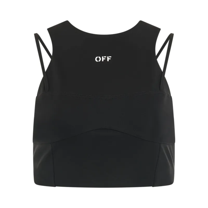 Laceup Harness Bra in Black sold by MARAIS