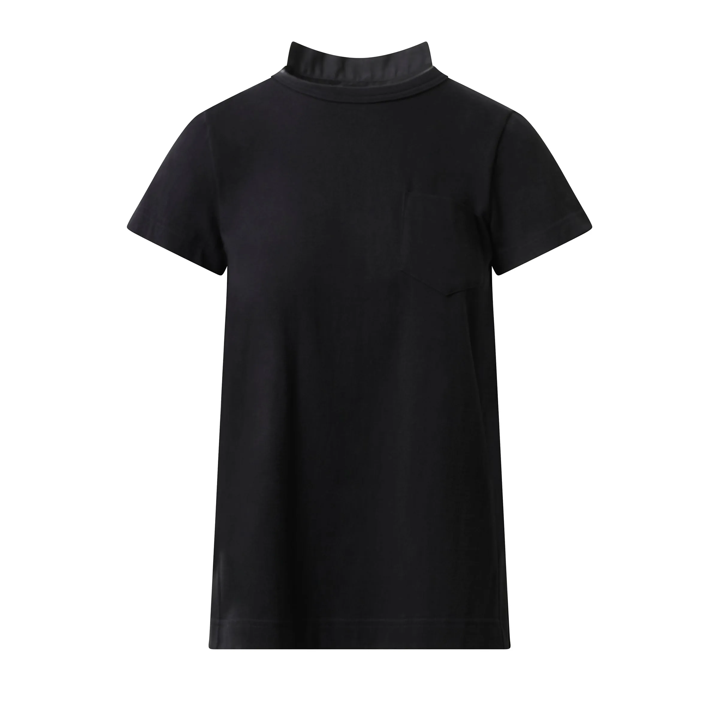 Cotton Poplin x Jersey T-Shirt in Black sold by MARAIS product image thumbnail 2