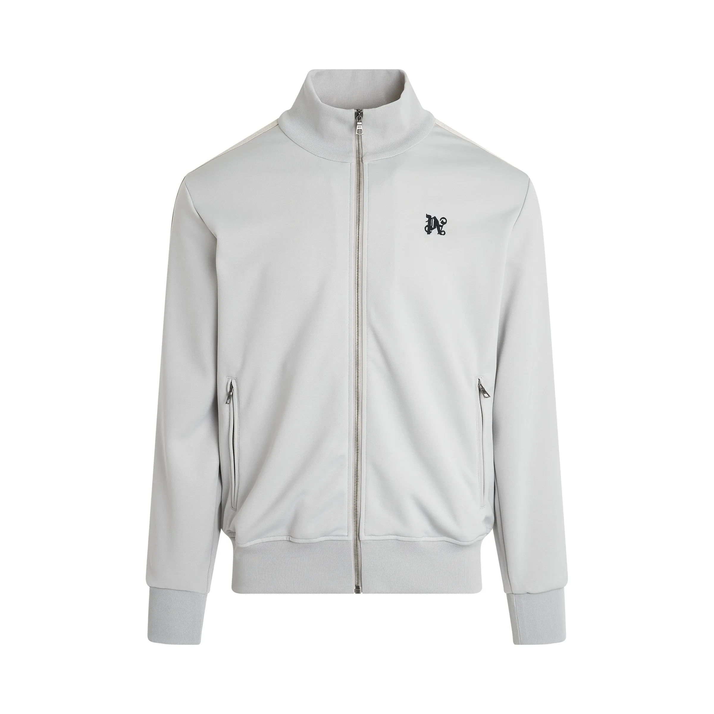 Monogram Track Jacket in Light Grey sold by MARAIS